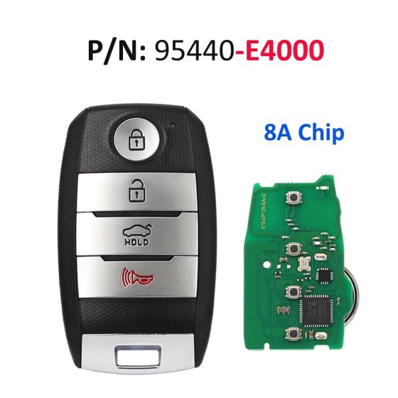2014-2016 Kia Soul EV / 4-Button Smart-Key / PN: 95440-E4000 / CQOFN00100 (AFTERMARKET)